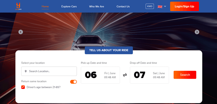 Yaaycom – Family-Friendly Car Rental Aggregator